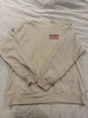 Zach Bryan Cream Crewneck Sweatshirt